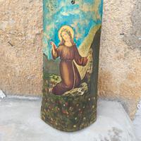tegola dipinta a mano con decoupage 