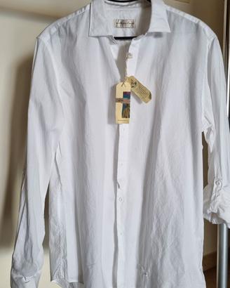 Camicia Uomo bianca, slim fit. Tg. XL