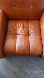 Poltrona vintage in similpelle arancione - Ottime