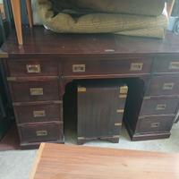 Scrivania  in mogano stile marinaro