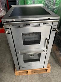 STUFA-CUCINA LEGNA PIROLISI C/FORNO mod.SG50 da6kw