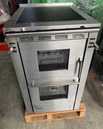 STUFA-CUCINA LEGNA PIROLISI C/FORNO mod.SG50 da6kw
