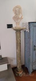 colonna vintage in onice verde