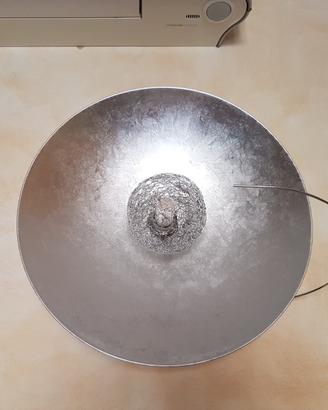 Applique Ideal Lux Satellite argento d48cm parete