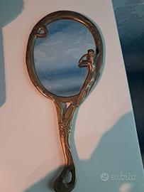 specchio antico in ottone