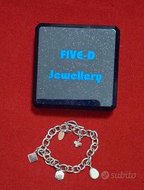 Bracciale donna in acciaio con pendagli 