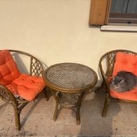 Tavolo e sedie giardino