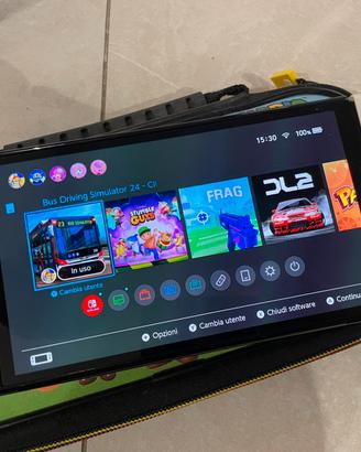 Nintendo switch OLED bianca + Dock + Custodia