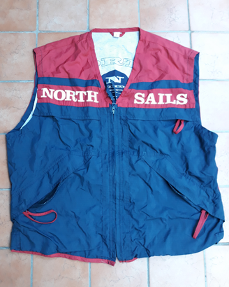 Gilet NORTH SAILS rosso, azzurro e bianco L