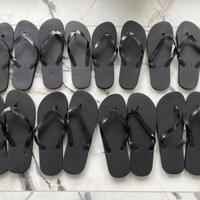 Ciabattine infradito nuove plastica nera 20 paia