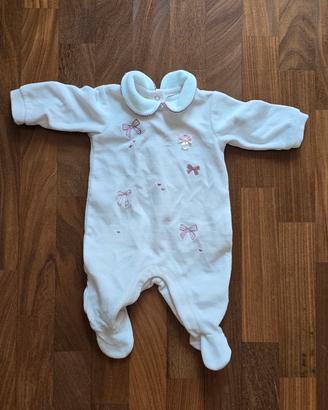 Tutina in ciniglia per neonata