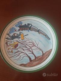 Piatto Vintage Ceramica Ditta Fabro Trieste