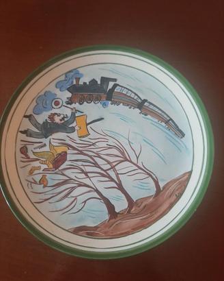 Piatto Vintage Ceramica Ditta Fabro Trieste
