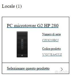 HP 280 G2 Microtower