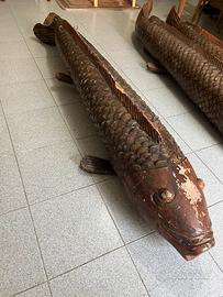 Statua in legno scolpita a mano ( circa 2 m)