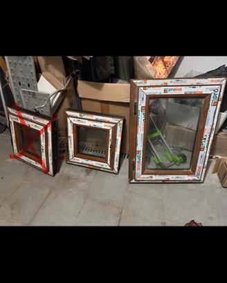 2 finestre nuove pvc noce scuro