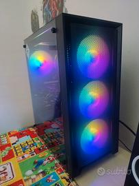 Pc gaming Ryzen 2600 RX 6600 16gb 500gb RGB