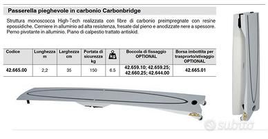 Passerella pieghevole in carbonio Carbonbridge