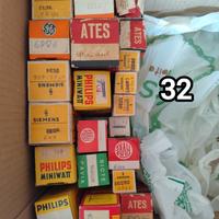 stock 32 VALVOLE  ELETTRICHE per radio tv