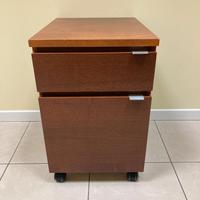 Cassettiera Ufficio a Rotelle cn Schedario Marrone