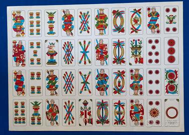 foglio di carte napoletane