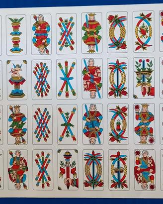 foglio di carte napoletane
