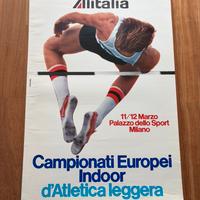 Poster originale Europei Milano nel 1978 Alitalia
