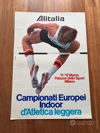Poster originale Europei Milano nel 1978 Alitalia