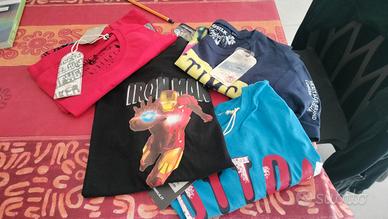 3 t-shirt Cotton & Silk e 1 t-shirt Marvel 