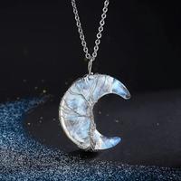 Collana argento 925 con ciondolo in pietra di luna