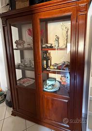 Vetrina argentiera legno massello