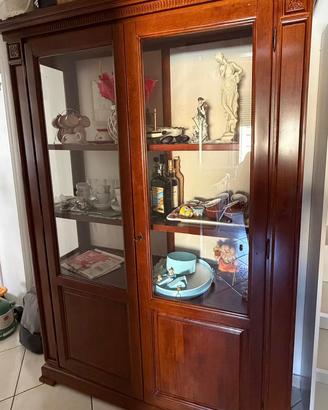 Vetrina argentiera legno massello