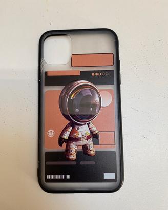 Cover iPhone 11 - Design Astronauta e Luna - nera