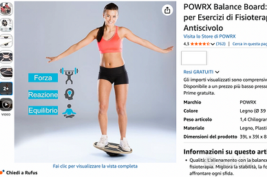 Tavola per equilibrio POWRX propiocettiva