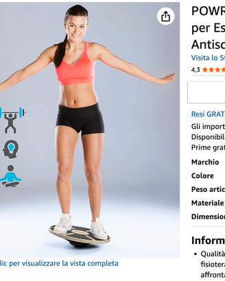 Tavola per equilibrio POWRX propiocettiva