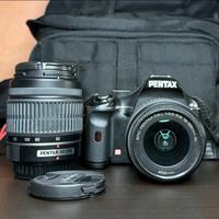 PENTAX K-m + 2 obiettivi 18-55mm e 50-200 mm