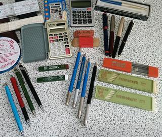 Matite, penne, oggetti vari vintage