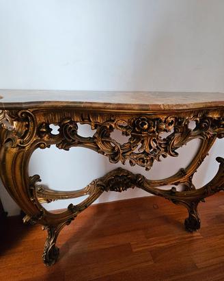 Consolle piano in marmo stile barocco