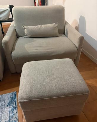 Set Poltrona letto + pouff Poltronesofa