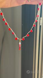 Collana Choker fatta a mano con cristalli