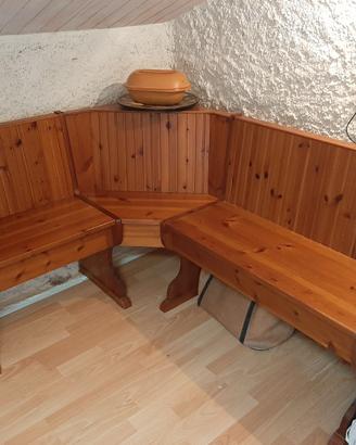 panca a L e frattino in legno