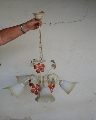 Lampadario camera 5 luci e 2 lampade comodino