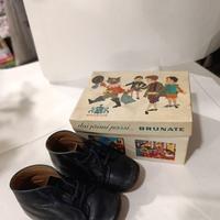 Rarissime Antiche Scarpe Bimbo Brunate E0/5002 Mar