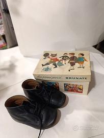 Rarissime Antiche Scarpe Bimbo Brunate E0/5002 Mar