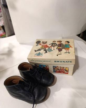 Rarissime Antiche Scarpe Bimbo Brunate E0/5002 Mar