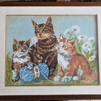 Quadro punto e croce Royal Paris gatti vintage