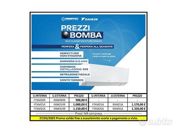 Climatizzatori Daikin Perfera+Perfera All Seasons
