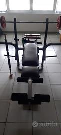 Panca multifunzione + bilanciere e dischi