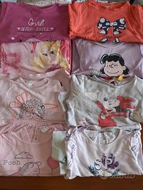 8 pigiami cotone bambina