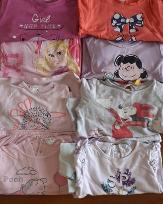 8 pigiami cotone bambina